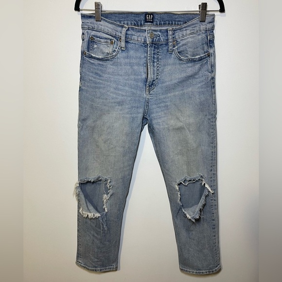 Gap women’s Light wash High waist Cheeky Straight leg Denim Jeans in 29 - Picture 3 of 13